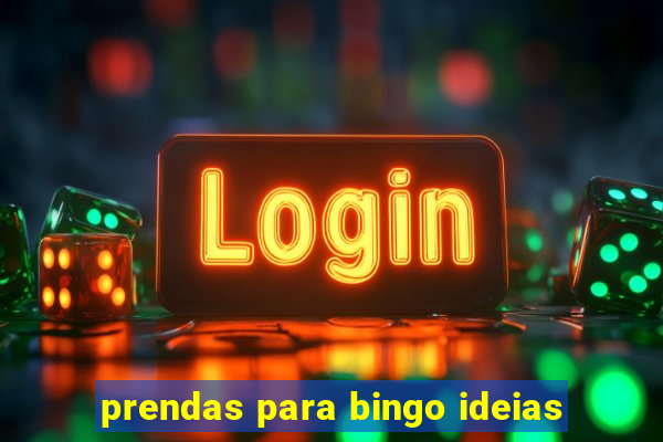 prendas para bingo ideias