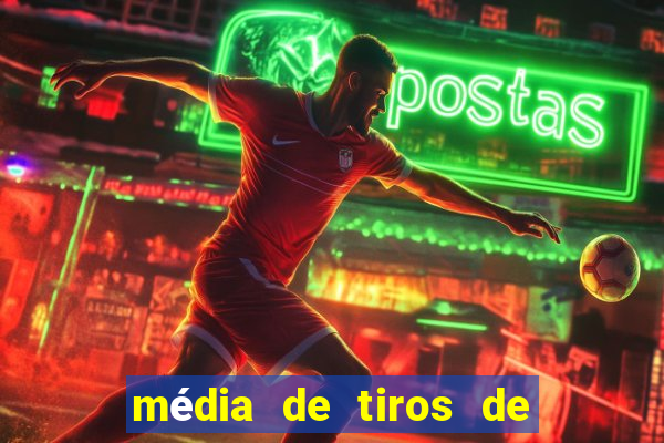 média de tiros de meta por jogo