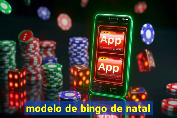 modelo de bingo de natal