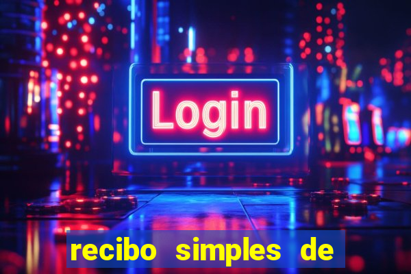 recibo simples de pagamento word