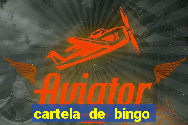 cartela de bingo pra imprimir