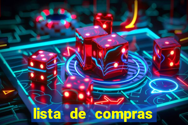 lista de compras mensal para 2 pessoas