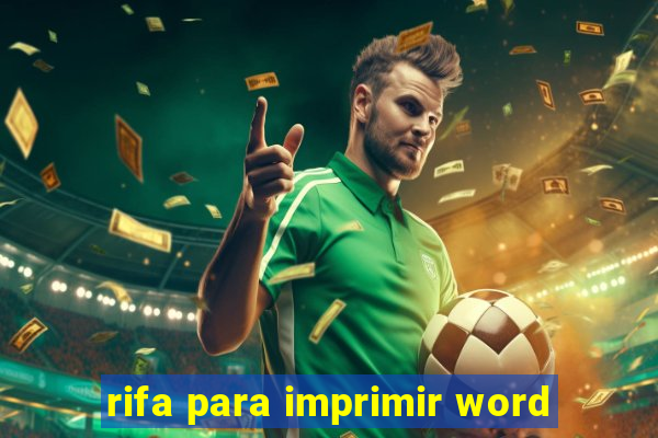 rifa para imprimir word