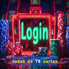 todas as 78 cartas do tarot