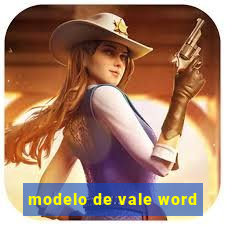 modelo de vale word