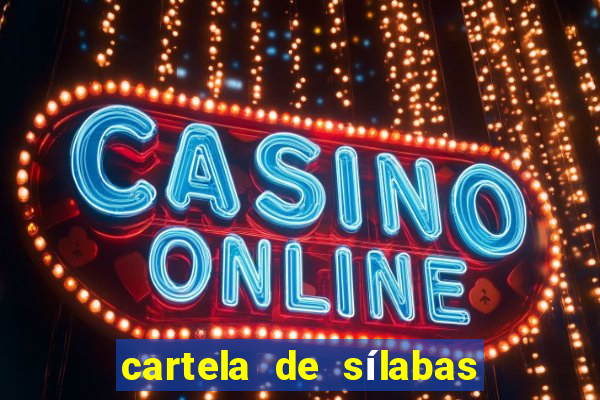 cartela de sÃ­labas para imprimir