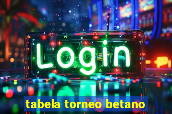tabela torneo betano