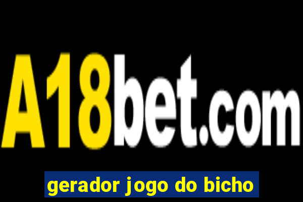 gerador jogo do bicho